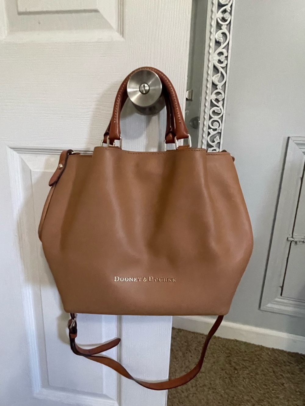 Dooney & Bourke Brown Leather Shoulder Tote